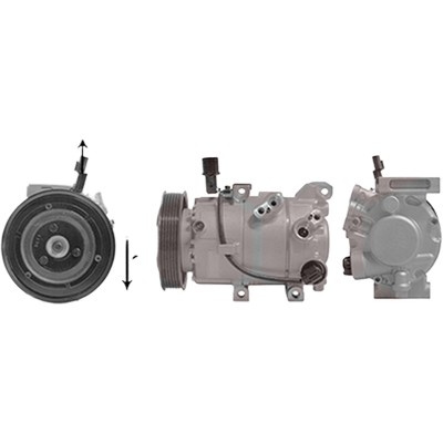 Compresor aer conditionat HYUNDAI i30 2012->2017, ELANTRA 2011->2016, i30 coupe 2013-> pentru 1.4, perioada 2011 2012 2013 2014 2015 2016 2017 2018 2019 2020 PIESA NOUA de la an de fabricatie 09/2012, diametru admisie mm 19,0, Diametru evacuare mm 13