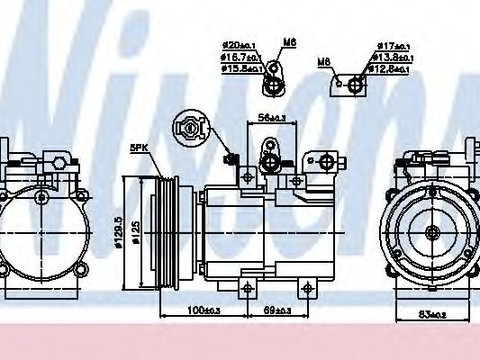 Compresor aer conditionat HYUNDAI TRAJET (FO) (2000 - 2008) NISSENS 89276