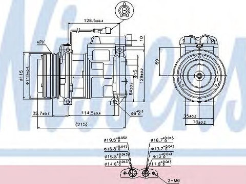 Compresor aer conditionat IVECO Stralis (2002 - 2016) NISSENS 89413