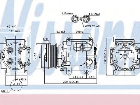 Compresor aer conditionat JAGUAR S-TYPE (CCX) (1999 - 2009) NISSENS 89239