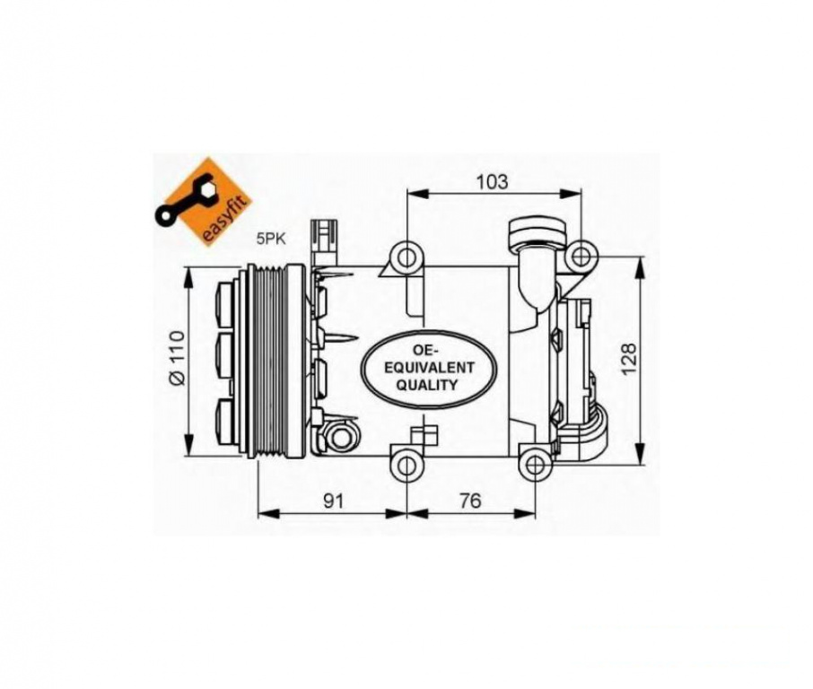 Compresor aer conditionat KUGA I 2008-2016, Ford FOCUS II Station Suzuki WAGON (DA) 2004-2012, Ford FOCUS II limuzina (DA) 2005-2016