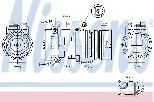 Compresor aer conditionat LAND ROVER DISCOVERY Mk II (LJ, LT) (1998 - 2004) NISSENS 89186