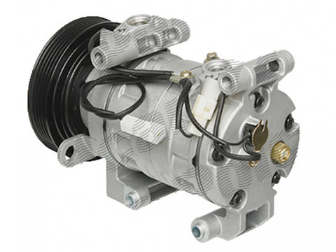 Compresor aer conditionat Mazda 3, 12.2004-01.2009, motor 2.0 110kw, Mazda 5, 02.2005-05.2010, 1.8 85kw, Mazda 5, 09.2007-05.2010, motor 2.0 107kw, benzina, rola curea 115 mm, 5 caneluri, tip Pansonic: H12A1