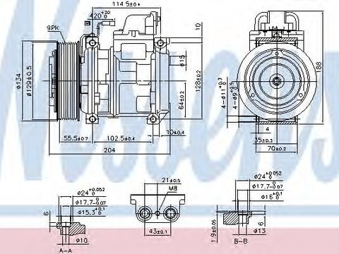 Compresor aer conditionat MERCEDES ATEGO (1998 - 2004) NISSENS 890023