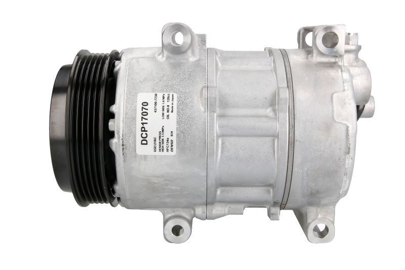 Compresor aer conditionat Mercedes Clasa A (W169), 2004-2012, motor A150/A160/A160 BlueEfficiency, 1.5, 70kw, benzina, rola curea 110 mm, 5 caneluri, de tip Denso: 6SEU16C