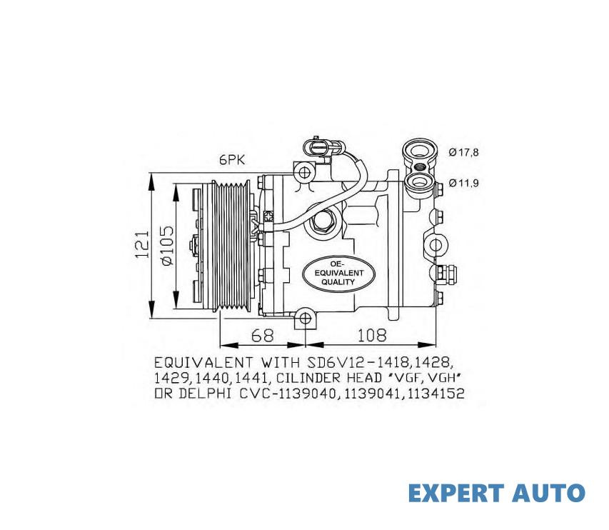 Compresor aer conditionat Opel COMBO Tour 2001-201