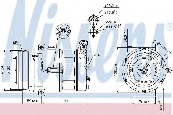 Compresor aer conditionat OPEL SIGNUM (2003 - 2016) NISSENS 89343