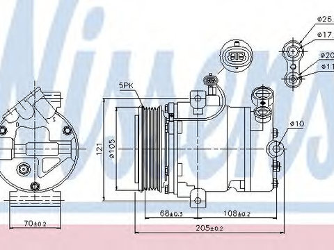 Compresor aer conditionat OPEL TIGRA TwinTop (2004 - 2016) NISSENS 89024