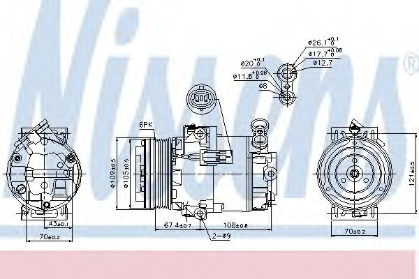 Compresor aer conditionat OPEL ZAFIRA B Van (2005 - 2016) NISSENS 89222