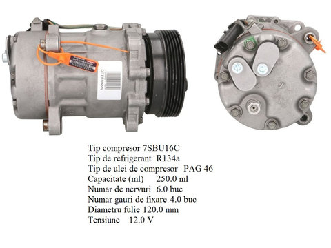 Compresor aer conditionat pentru VW AUDI SKODA SEAT 1995-2010