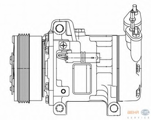 Compresor aer conditionat # Peugeot 206 2001 2002 2003 2004 2005 2006 2007 2008 2009 2010 2011 2012 2013 2014 2015 2016 2017 2018 2019 2020 2021 2022 2023 2024 2025 # 8FK 351 316 051 # HELLA