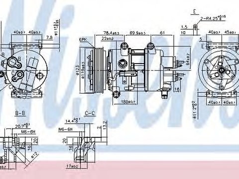 Compresor aer conditionat PEUGEOT 207 SW (WK_) (2007 - 2016) NISSENS 89201