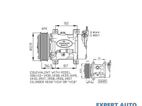 Compresor aer conditionat Peugeot BIPPER Tepee 2008-2016 #2 0900K237