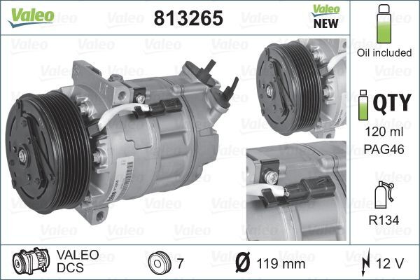 Compresor aer conditionat # Renault Latitude 2011 2012 2013 2014 2015 2016 2017 2018 2019 2020 2021 2022 2023 2024 2025 # 813265 # VALEO