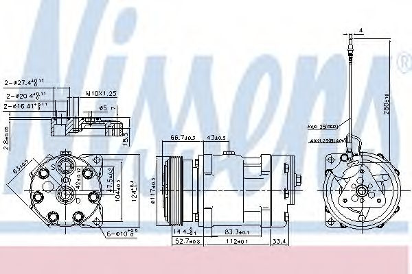 Compresor aer conditionat RENAULT MASTER II bus (JD) (1998 - 2016) NISSENS 89489