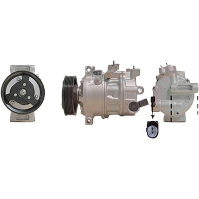 Compresor aer conditionat SEAT ARONA 2017->, TOLEDO 4 2012->2019, IBIZA 5 2017->, LEON 2012->, ATECA 2016-> pentru 1.6 TDI, perioada 2012 2013 2014 2015 2016 2017 2018 2019 2020 2021 2022 PIESA NOUA de la an de fabricatie 07/2019, diametru fulie mm 1