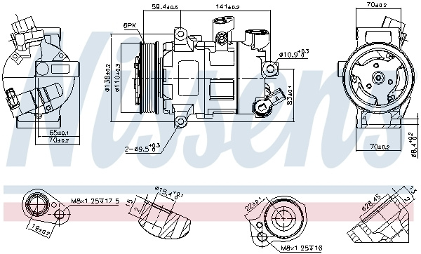 Compresor aer conditionat # Seat Leon 2013 2014 2015 2016 2017 2018 2019 2020 2021 2022 2023 2024 2025 # 890607 # NISSENS