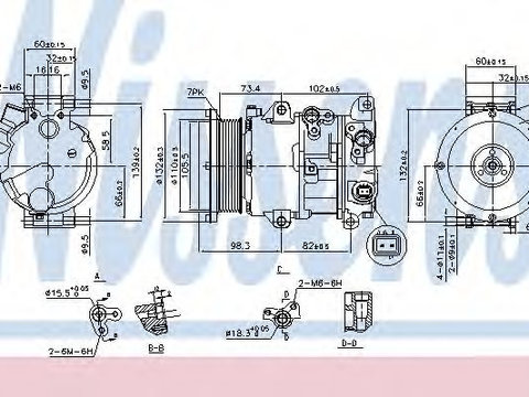 Compresor aer conditionat TOYOTA CAMRY limuzina (_XV4_) (2006 - 2011) NISSENS 890144