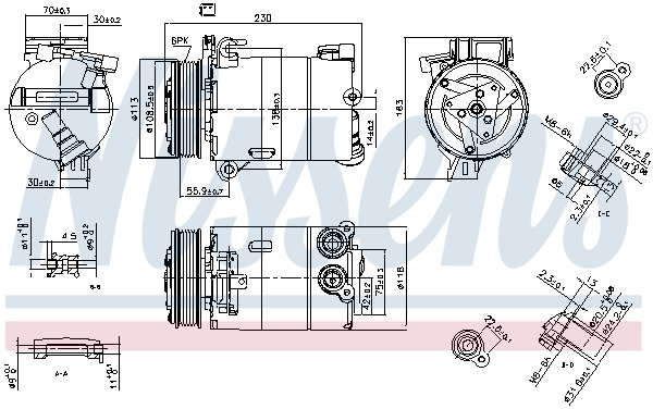 Compresor aer conditionat # Volvo S80 2010 2011 2012 2013 2014 2015 2016 2017 2018 2019 2020 2021 2022 2023 2024 2025 # 890213 # NISSENS