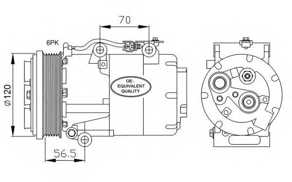 Compresor aer conditionat VOLVO V50 (MW) (2004 - 2016) NRF 32250