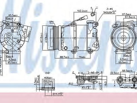 Compresor aer conditionat VOLVO V50 (MW) (2004 - 2016) NISSENS 89234
