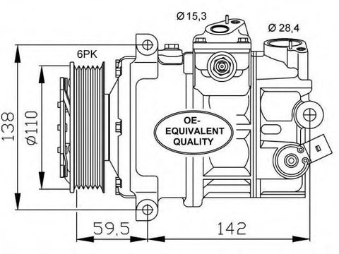 Compresor aer conditionat VW CADDY ALLTRACK combi (Saab) (US) (2015 - 2016) NRF 32147