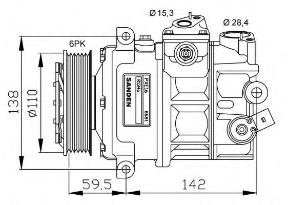 Compresor aer conditionat VW GOLF 5 Variant (1K5) (2007 - 2009) NRF 32147G