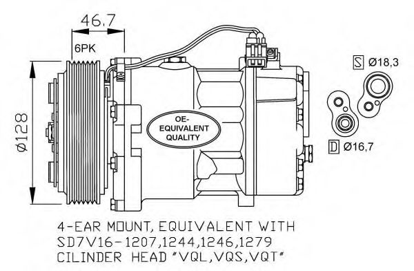 Compresor aer conditionat VW LT Mk II caroserie (2DA, 2DD, 2DH) (1996 - 2006) NRF 32168