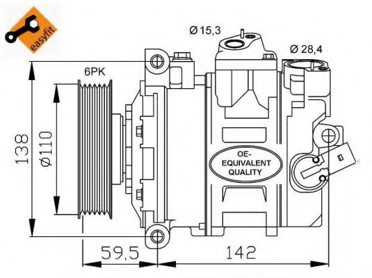 Compresor aer conditionat VW TOURAN (5T1) (2015 - 2016) NRF 32146