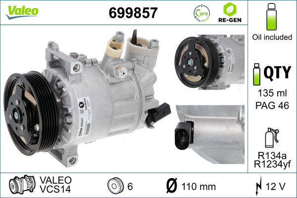 Compresor aer conditionat # Vw Vento 2010 2011 2012 2013 2014 2015 2016 2017 2018 2019 2020 2021 2022 2023 2024 2025 # 699857 # VALEO