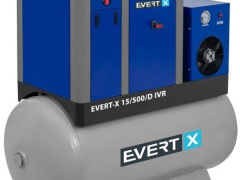 Compresor Aer Evert 500L, 400V, 15.0kW EVERT-X15/500/D IVR