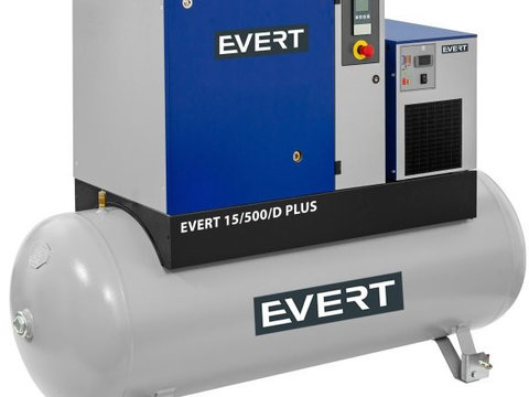 Compresor Aer Evert 500L, 400V, 15.0kW EVERT15/500/D