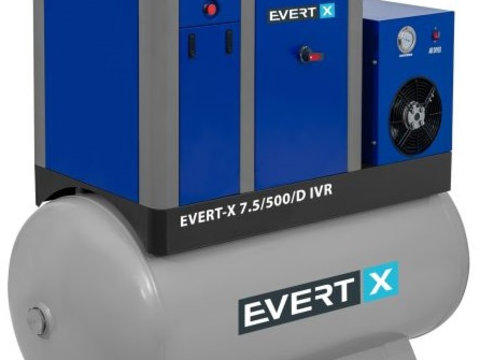 Compresor Aer Evert 500L, 400V, 7.5kW EVERT-X7,5/500/D IVR