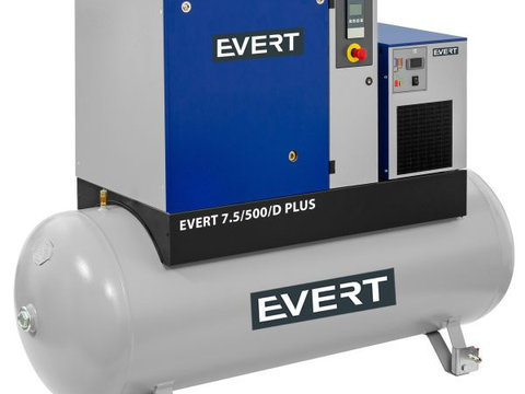Compresor Aer Evert 500L, 400V, 7.5kW EVERT7,5/500/D