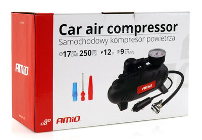 Compresor Auto Amio 12V 250PSI 17BARI 9L/MIN 02181