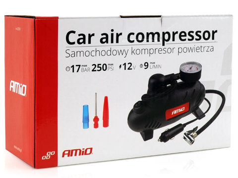 Compresor Auto Amio 12V 250PSI 17BARI 9L/MIN 02181