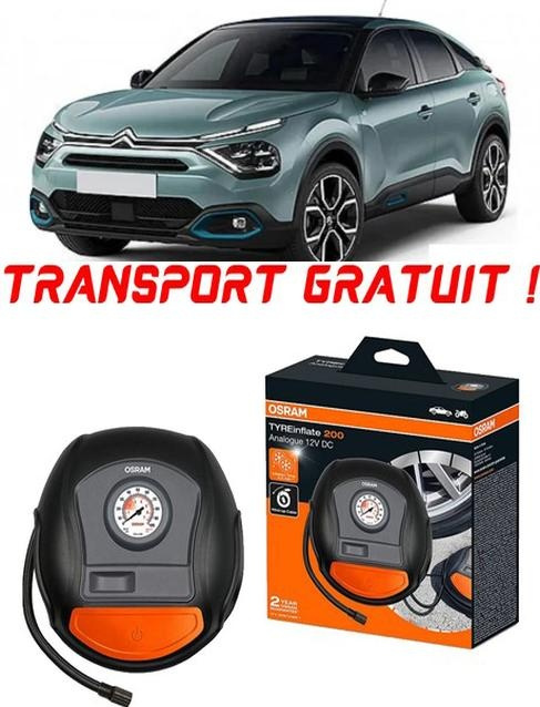 Compresor Auto Osram Tyreinflate 200 cu afisaj analogic 12V compatibil cu Citroen E-C4, Hatchback, fabricat din 12.2020 - Prezent pentru umflat cauciucuri, anvelope, roti OTSK4-02549-748