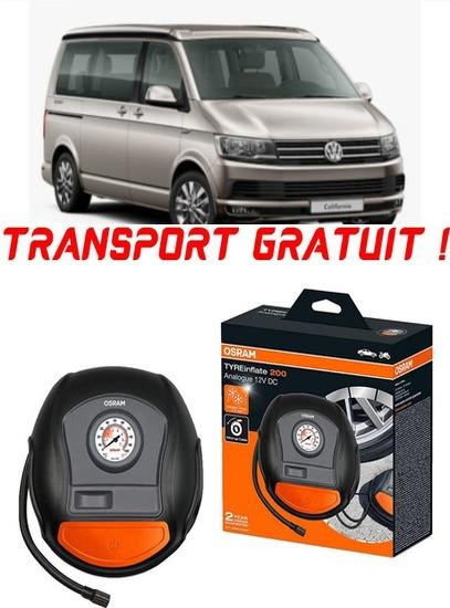 Compresor Auto Osram Tyreinflate 200 cu afisaj analogic 12V compatibil cu Volkswagen T6 Caravelle fabricat din 2019 - Prezent, Van pentru umflat cauciucuri, anvelope, roti OTSK4-02549-960