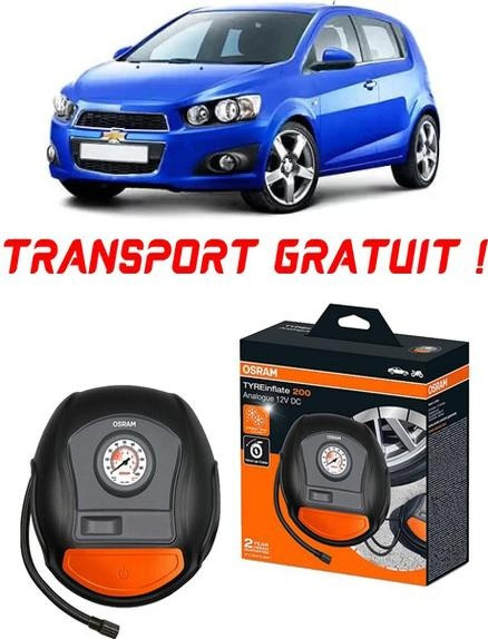 Compresor Auto Osram Tyreinflate 200 cu afisaj analogic 12V compatibil cu ChEVrolet Aveo T300, Hatchback, fabricat din 06.2011 - Prezent pentru umflat cauciucuri, anvelope, roti OTSK4-02549-673