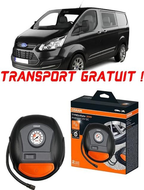 Compresor Auto Osram Tyreinflate 200 cu afisaj analogic 12V compatibil cu Ford Transit Custom, Van, fabricat din 01.2013 - Prezent, Rand 2 pentru umflat cauciucuri, anvelope, roti OTSK4-02549-95