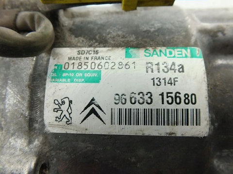 Compresor Clima 2.7 Hdi diesel Peugeot - Citroen - cod compresor AC din dezmembrari 9663315680