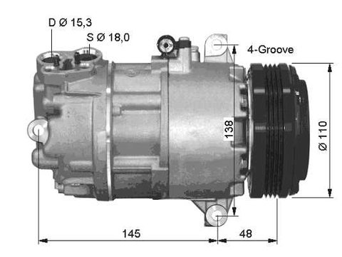 COMPRESOR CLIMA AC BMW 3 Compact (E46) NRF NRF 32493 2001 2002 2003 2004 2005