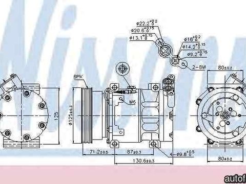 Compresor clima aer conditionat DACIA LOGAN LS Producator NISSENS 89148