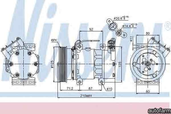 Compresor clima aer conditionat DACIA LOGAN MCV KS Producator NISSENS 89064