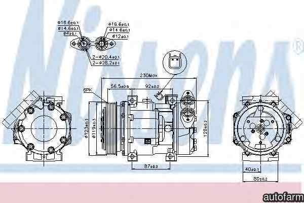 Compresor clima aer conditionat FORD FOCUS II DA Producator NISSENS 89336