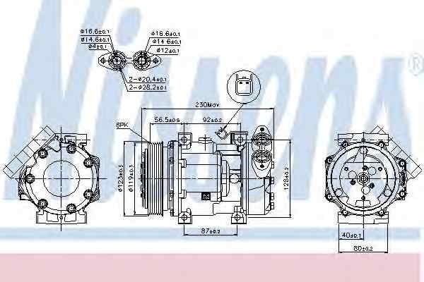 Compresor clima aer conditionat FORD FOCUS II combi DA NISSENS 89336