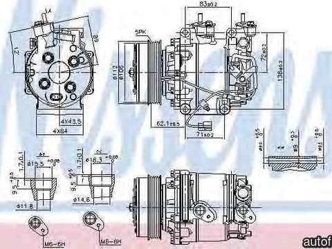 Compresor clima aer conditionat HONDA JAZZ III GE Producator NISSENS 890035