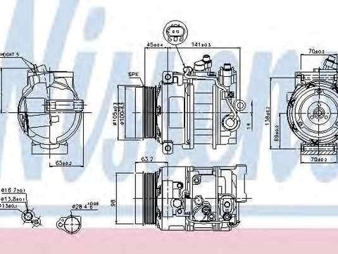 Compresor clima aer conditionat MERCEDES-BENZ C-CLASS W203 NISSENS 89033