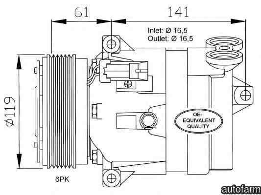 Compresor clima aer conditionat OPEL OMEGA B combi 21 22 23 NRF 32021