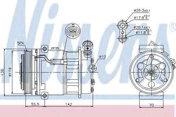 Compresor clima aer conditionat OPEL VECTRA C NISSENS 89157